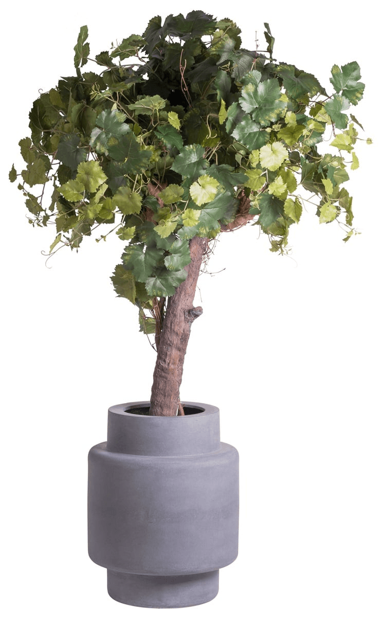 Designer Blumentopf Billund Innen - Außenbereich UV- & frostbeständig Pflanzentopf grau - HomeDesign Knaus