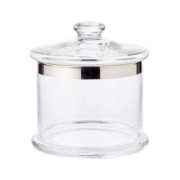 Bonboniere Erik mundgeblasenes Kristallglas mit Platinrand - HomeDesign Knaus