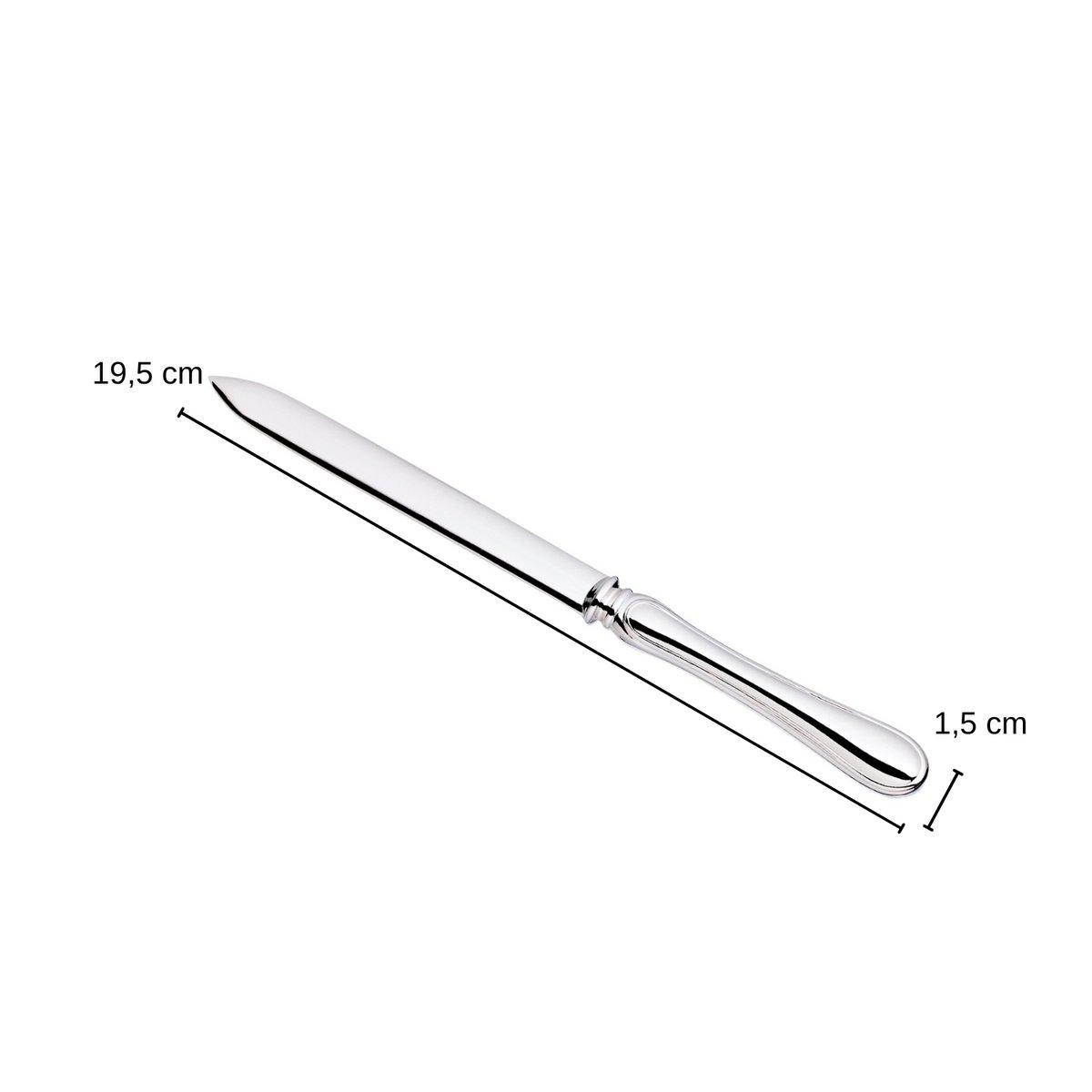 EDZARD Brieföffner Briefmesser Faden, edel versilbert, Länge 19 cm - HomeDesign Knaus