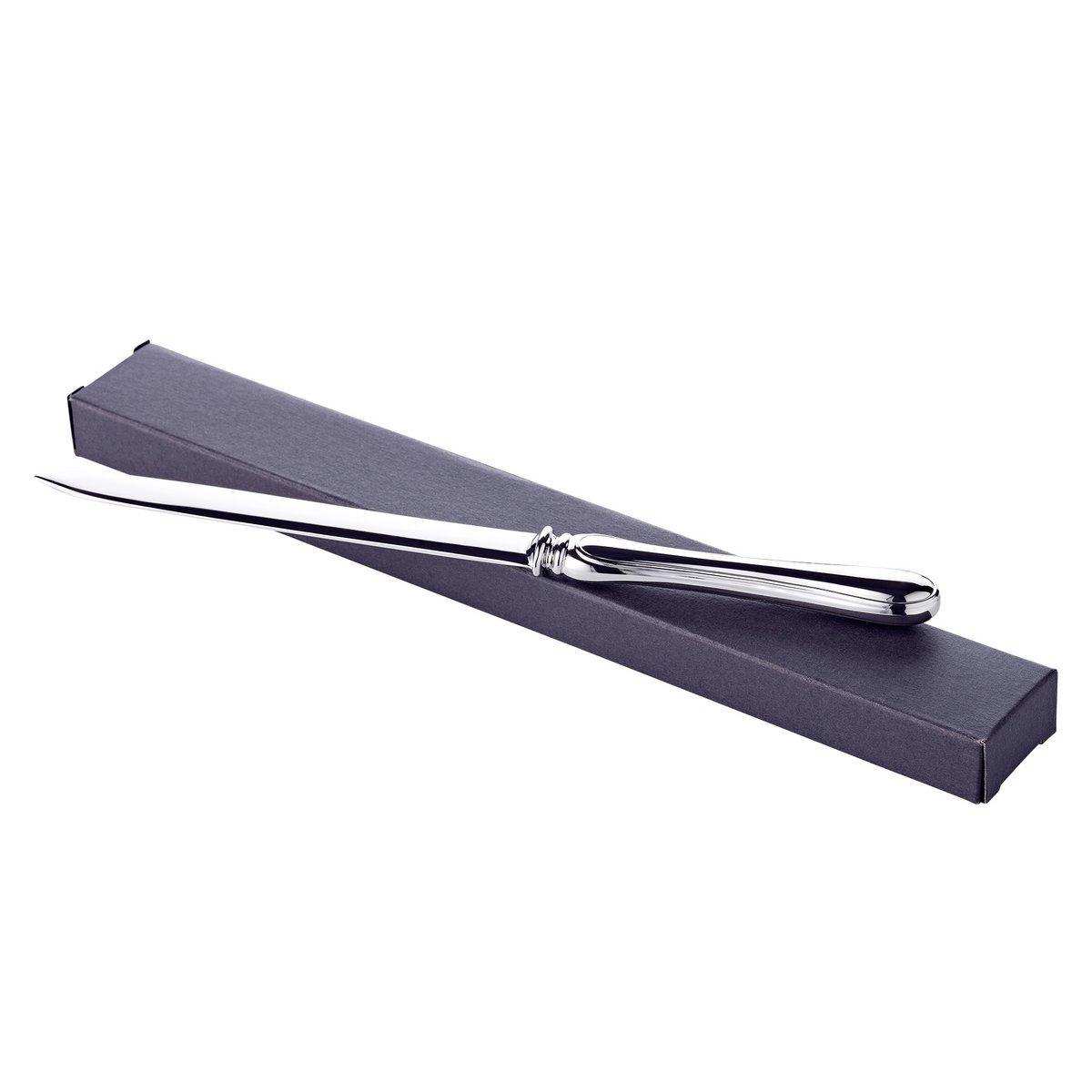 Brieföffner Briefmesser Faden edel versilbert Chrom 19 cm - HomeDesign Knaus