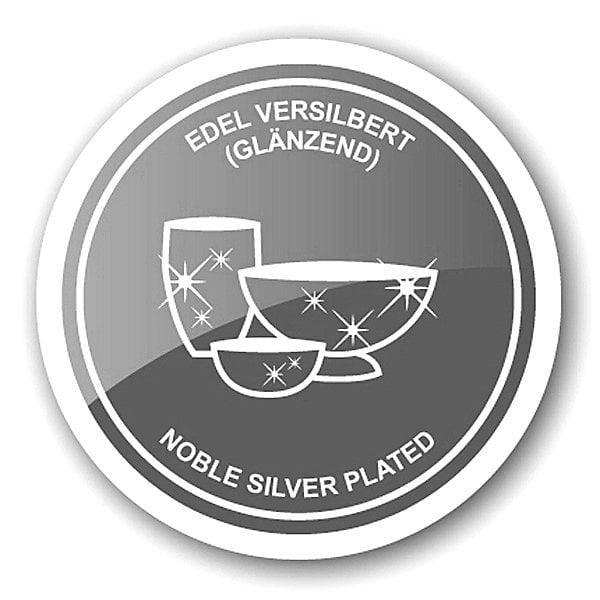 Butterdose Hirsch Glaseinsatz Edelstahö versilbert mit Buttermesser - HomeDesign Knaus