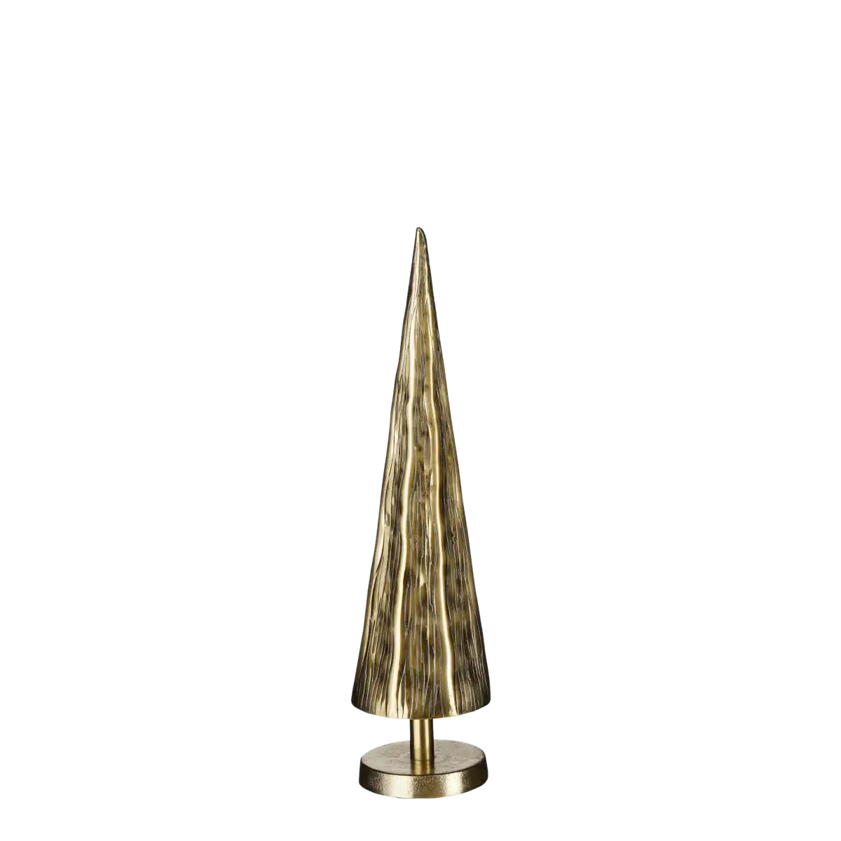 Cezar Dekoration Weihnachtsbaum – H45 x Ø12 cm – Aluminium – Gold - HomeDesign Knaus