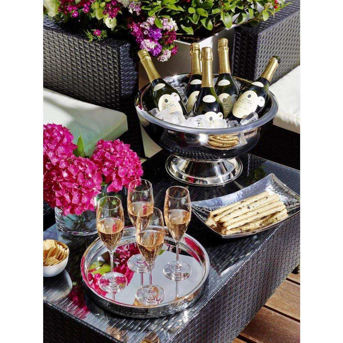 Champagnerkühler Sektkühler Cadiz Edelstahl hochglanzpoliert 43 cm - HomeDesign Knaus
