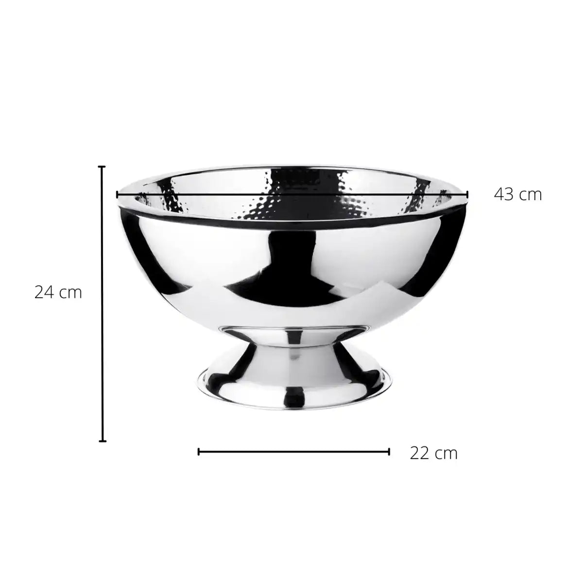 Champagnerkühler Sektkühler Cadiz Edelstahl hochglanzpoliert 43 cm - HomeDesign Knaus