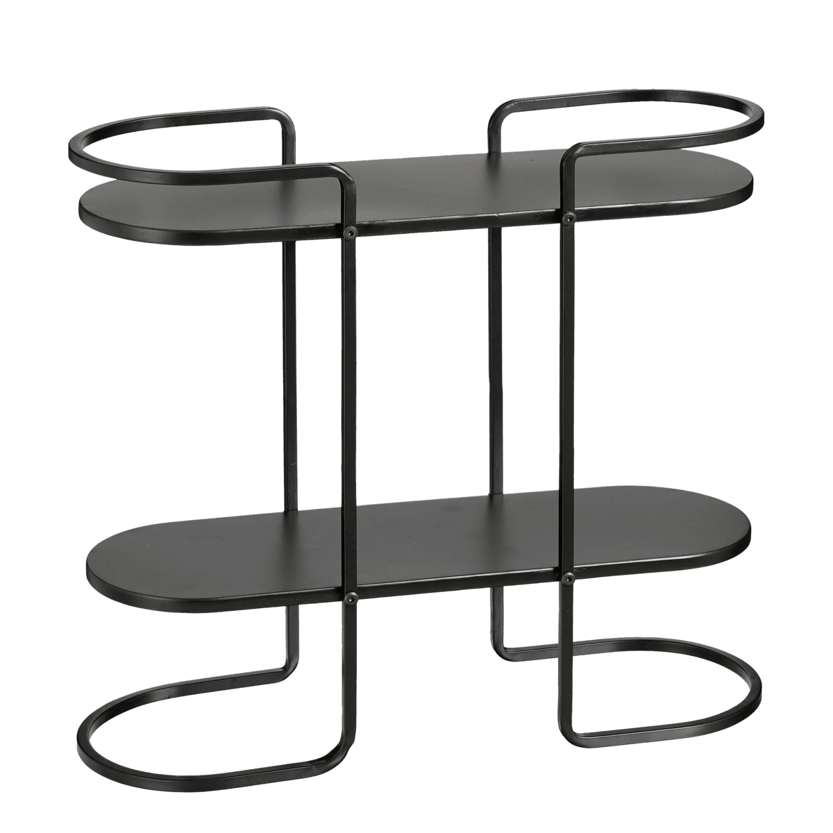Cordoba Pflanzentisch – L57,5 x B20 x H50 cm – Metall – Schwarz - HomeDesign Knaus