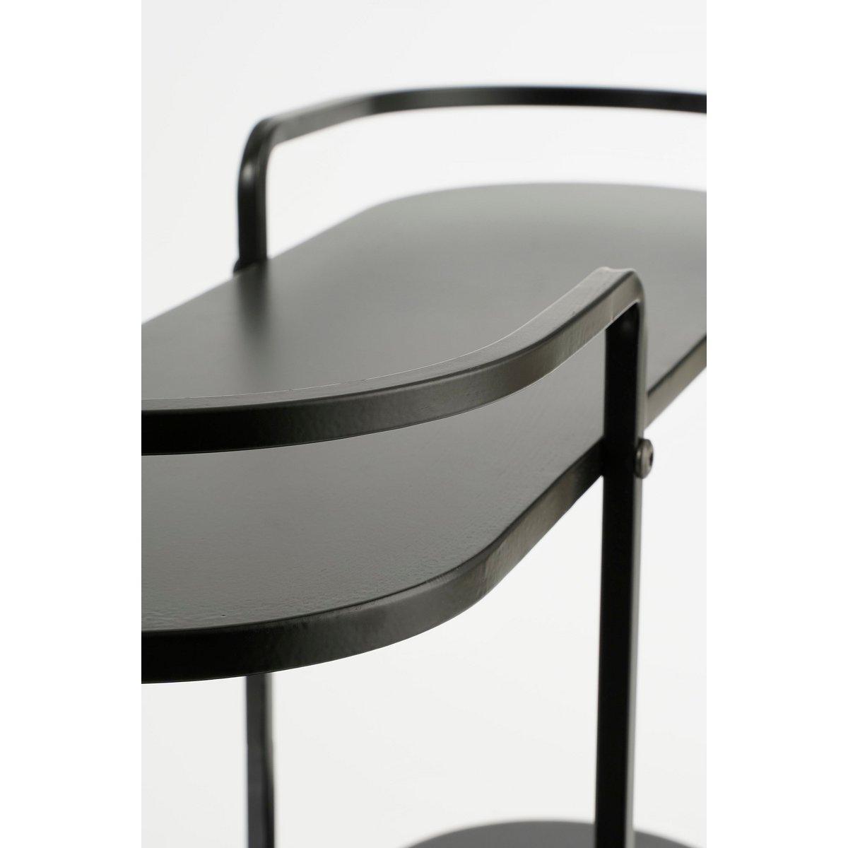 Cordoba Pflanzentisch – L57,5 x B20 x H50 cm – Metall – Schwarz - HomeDesign Knaus