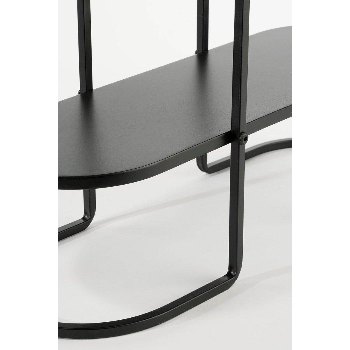 Cordoba Pflanzentisch – L57,5 x B20 x H50 cm – Metall – Schwarz - HomeDesign Knaus