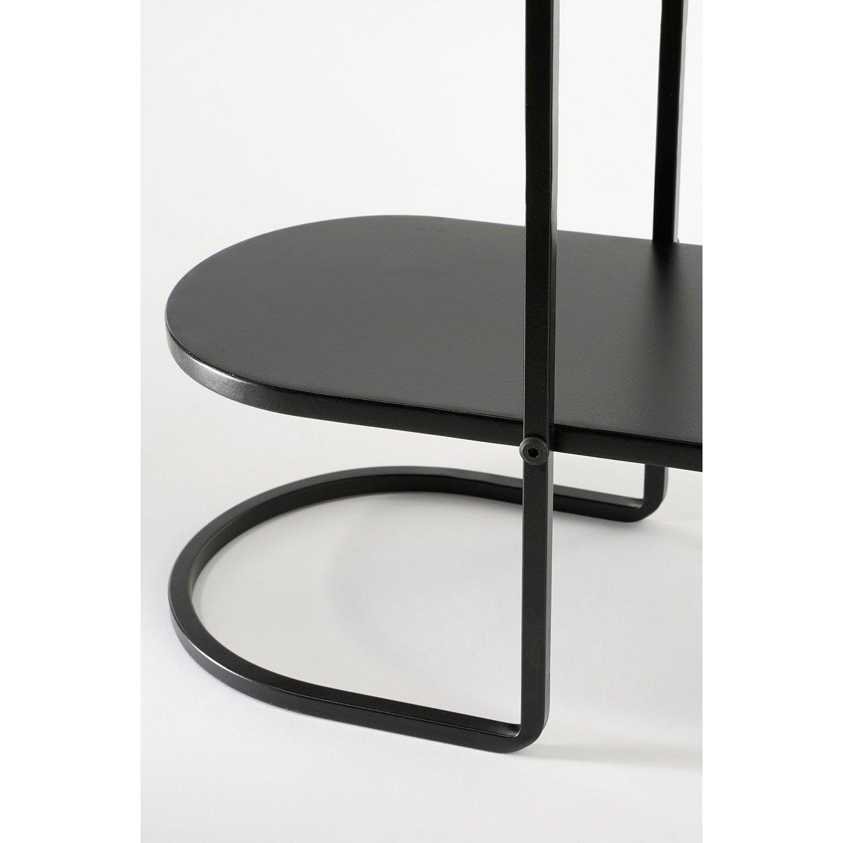 Cordoba Pflanzentisch – L57,5 x B20 x H50 cm – Metall – Schwarz - HomeDesign Knaus