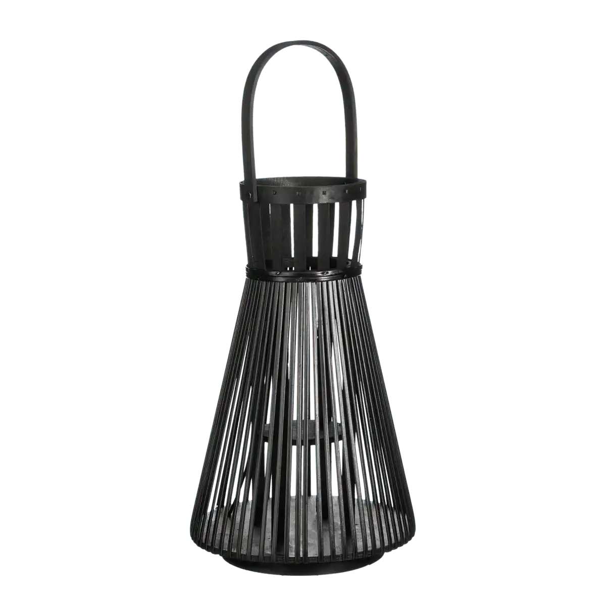Cosmo Laterne – H45 x Ø15 cm – Recyceltes Polyester – Schwarz - HomeDesign Knaus