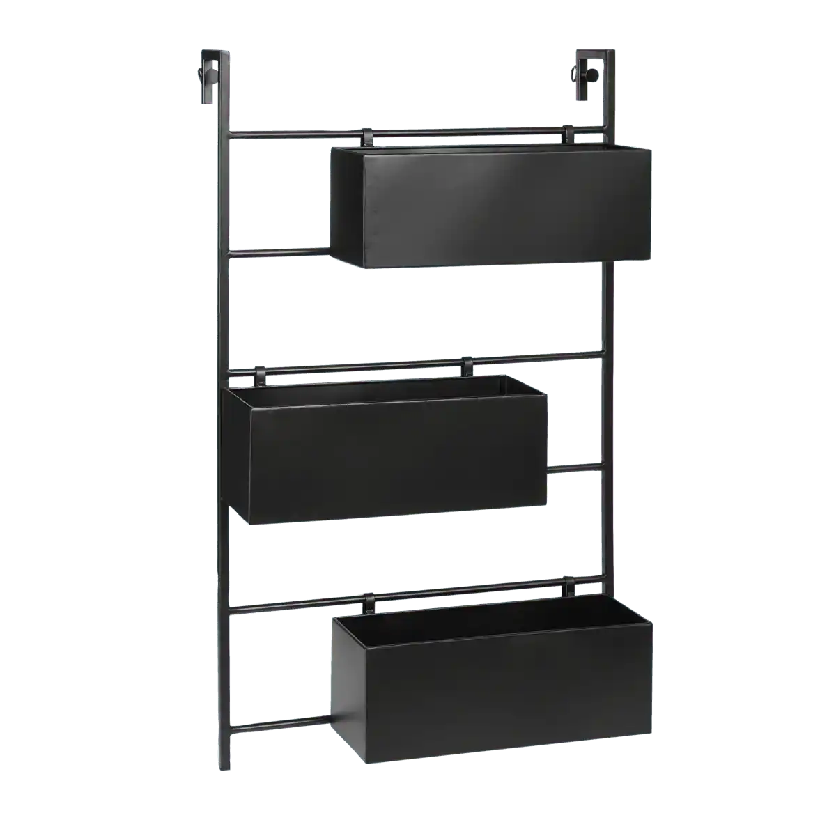 Dani Hängepflanzenregal – L54 x B9,5 x H90 cm – Metall – Schwarz - HomeDesign Knaus