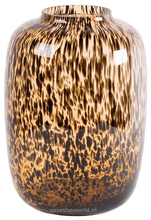 Deko Geopard Vase Bodenvase Blumenvase Handarbeit Mundgeblasen - HomeDesign Knaus