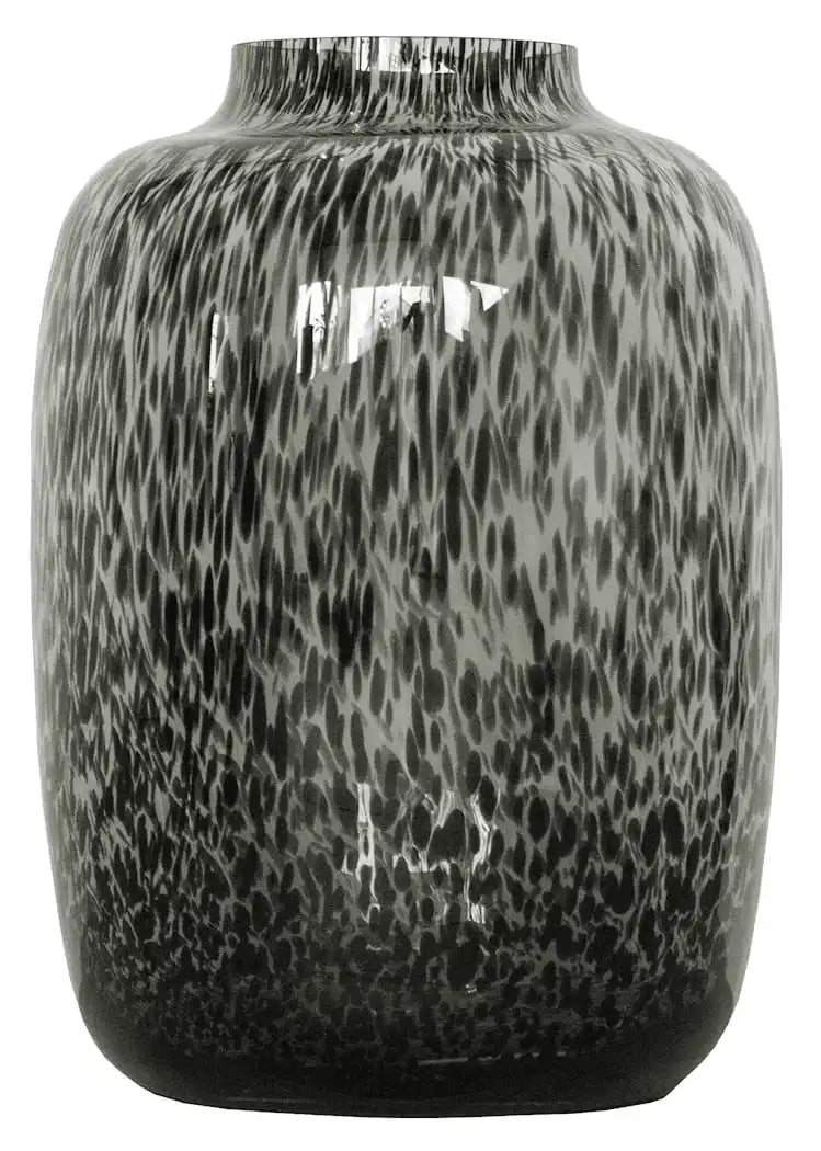 Deko Glasevase Vase Blumenvase Geopard Handarbeit Mundgeblasen - HomeDesign Knaus