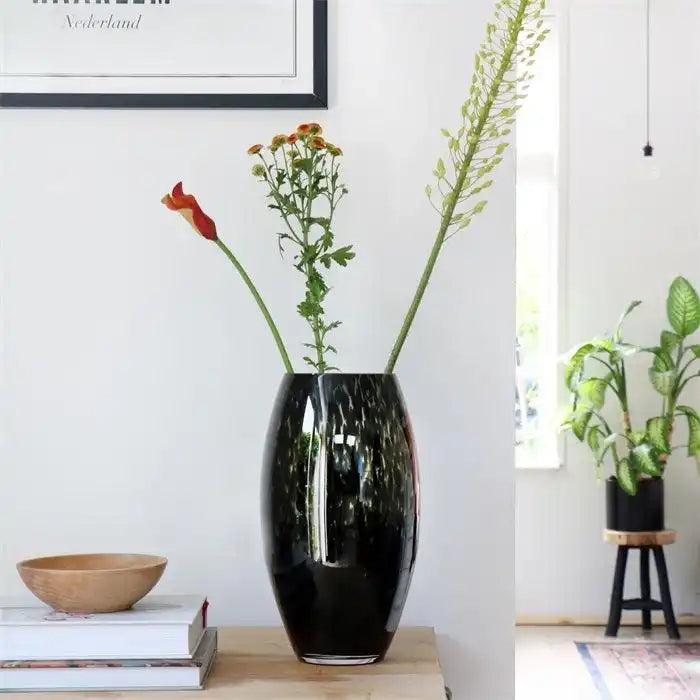 Deko Glasvase Vase Blumenvase Bodenvase Handarbeit Mundgeblasen - HomeDesign Knaus