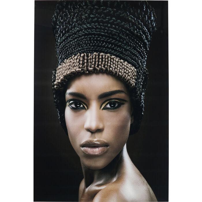 Kare Design Glasbild Royal Headdress Face 150x100cm - HomeDesign Knaus wir schaffen Inspirationen 