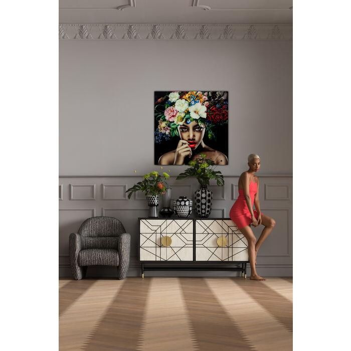 Kare Design Bild Sichrheitsglas Pretty Flower Woman Wandbild - HomeDesign Knaus wir schaffen Inspirationen 
