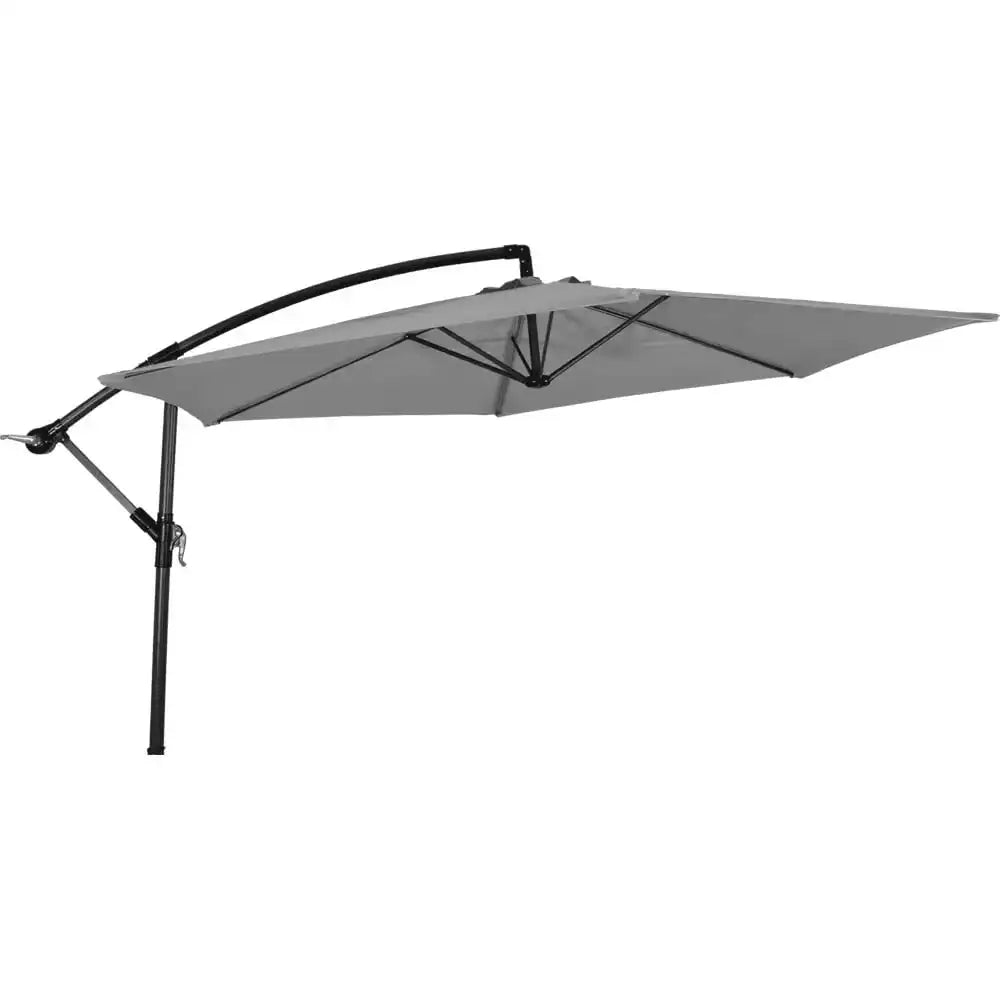 Designer Ampelschirm Gemini grau 3m Gartenschirm Sonnenschirm - HomeDesign Knaus