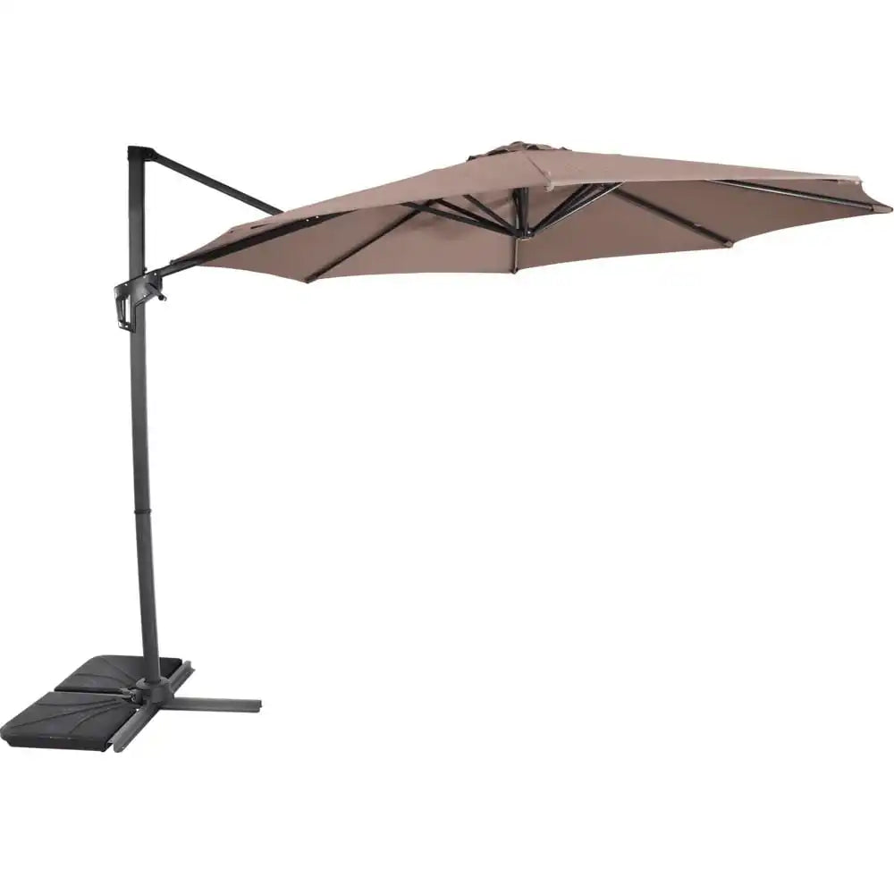 Designer Ampelschirm Libra taupe 3m Gartenschirm Sonnenschirm - HomeDesign Knaus