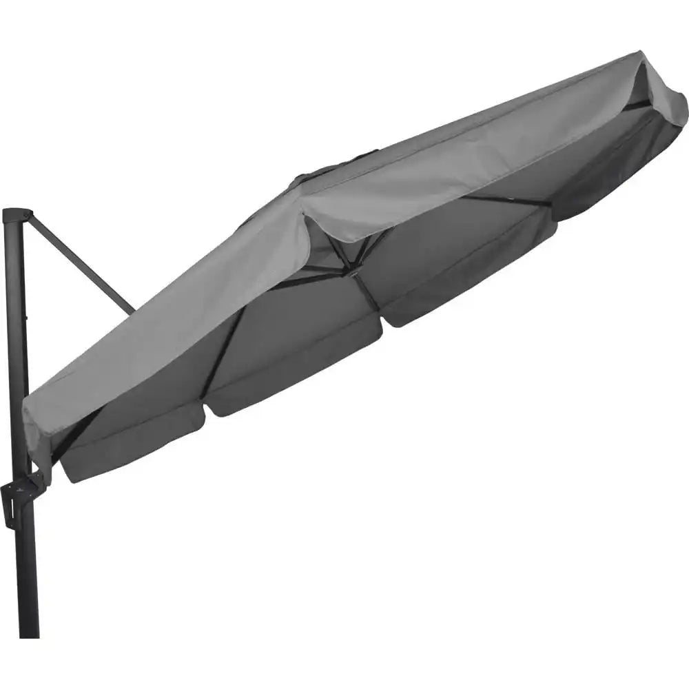 Designer Ampelschirm Virgo grau 3,5m Gartenschirm Sonnenschirm - HomeDesign Knaus