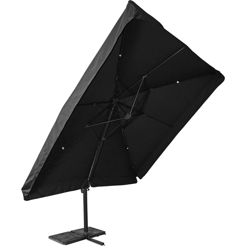 Designer Ampelschirm  Virgo grau 3x3m Gartenschirm Sonnenschirm - HomeDesign Knaus