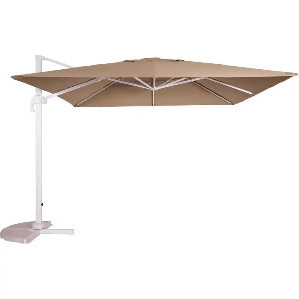 Designer Ampelschirm Virgo sand ohne Volant 3x3mtr Gartenschirm Sonnenschirm - HomeDesign Knaus