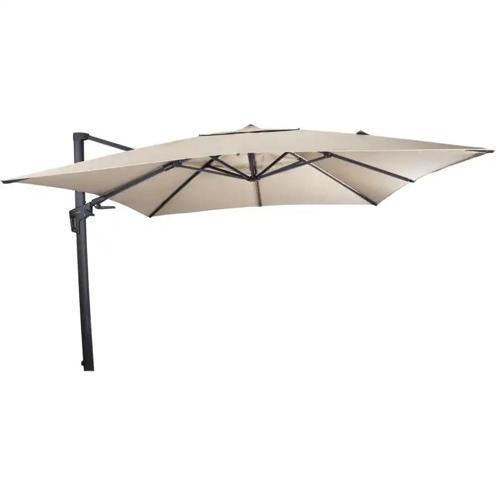 Designer Ampelschirm VirgoFlex ecru grau 3m Gartenschirm Sonnenschirm - HomeDesign Knaus