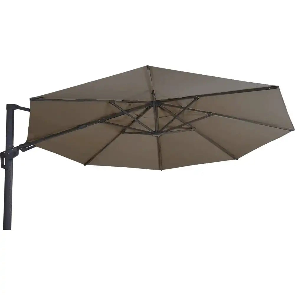 Designer Ampelschirm VirgoFlex taupe 3,5m Gartenschirm Sonnenschirm - HomeDesign Knaus
