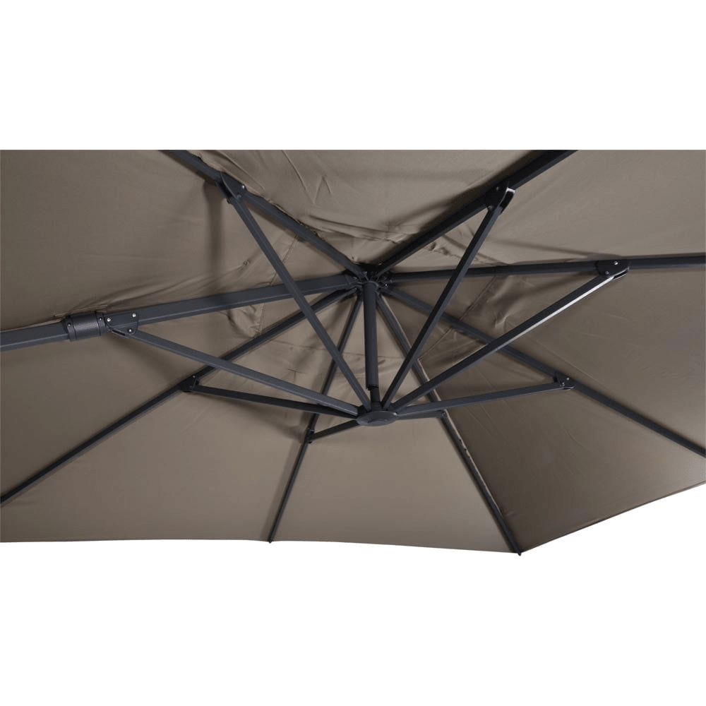 Designer Ampelschirm VirgoFlex taupe 3m Gartenschirm Sonnenschirm - HomeDesign Knaus