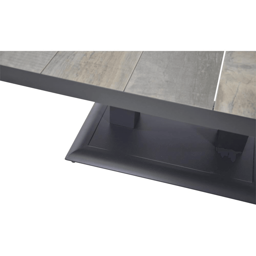 Designer Gartentisch Loungetisch verstellbar Prato Negro Esstisch 140x85cm - HomeDesign Knaus