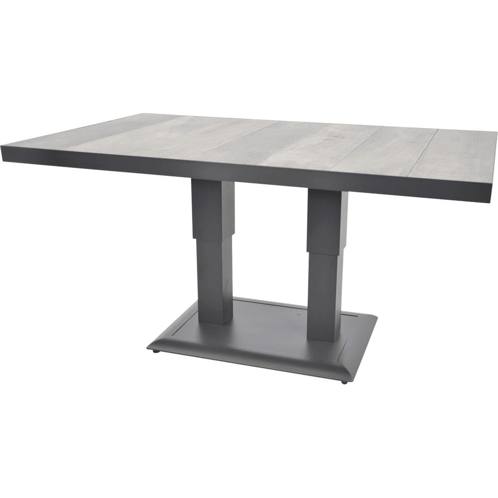 Designer Gartentisch Loungetisch verstellbar Prato Negro Esstisch 140x85cm - HomeDesign Knaus