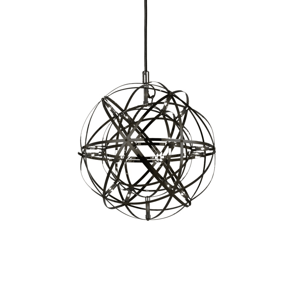 Designer Atom 70cm LED-Hängeleuchte Metallkugel 2484lm Schwarz - HomeDesign Knaus