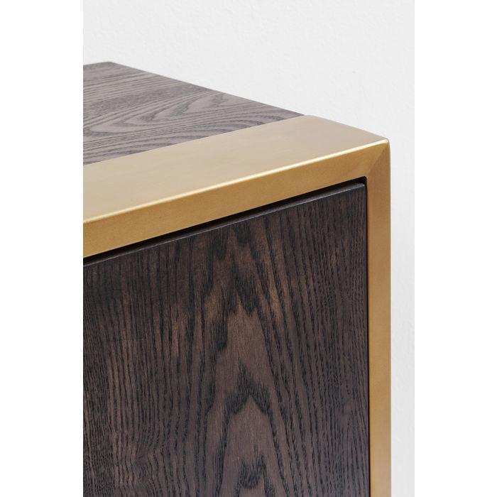 Designer Sideboard Osaka Holz Edelstahl Gestell gebürstet Handanfertigung - HomeDesign Knaus