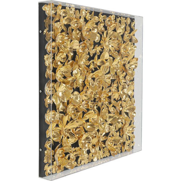 Kare DesignRahmen Gold Flower Wandbild Handarbeit - HomeDesign Knaus wir schaffen Inspirationen 