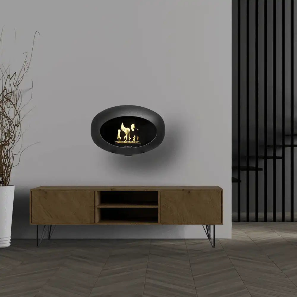 Designer Wandkamin Edelstahl Bioethanolkamin Wall Mocca Biokamin - HomeDesign Knaus