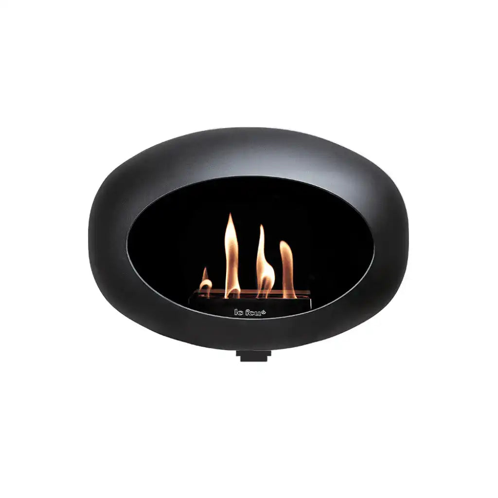 Designer Wandkamin Edelstahl Bioethanolkamin Wall Schwarz Biokamin - HomeDesign Knaus