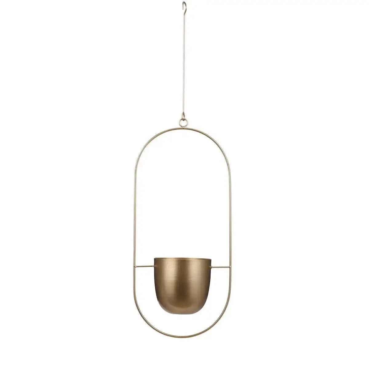 Dexter Blumentopf zum Aufhängen – L24 x B14 x H83 cm – Gold - HomeDesign Knaus