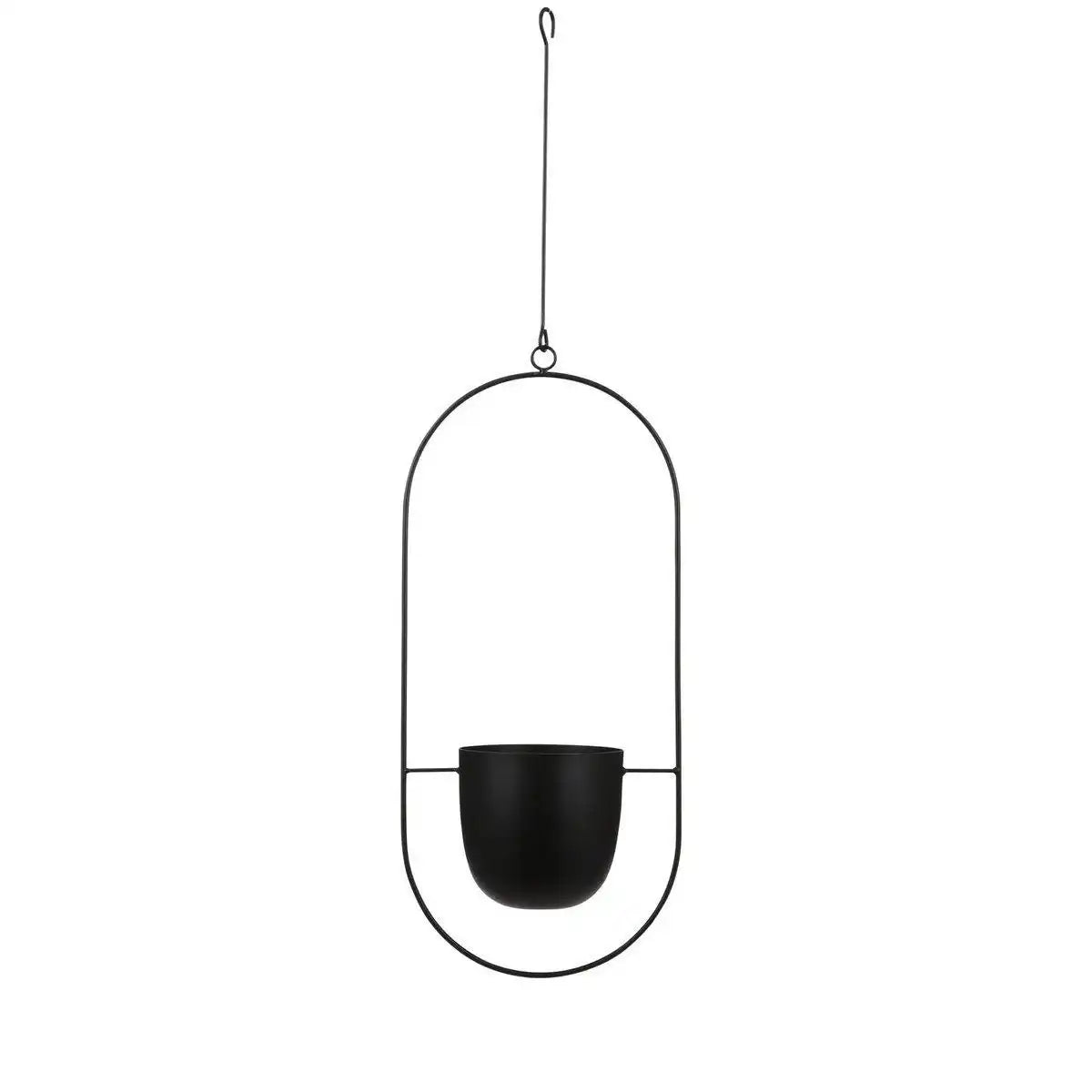 Dexter Blumentopf zum Aufhängen – L24 x B14 x H83 cm – Schwarz - HomeDesign Knaus