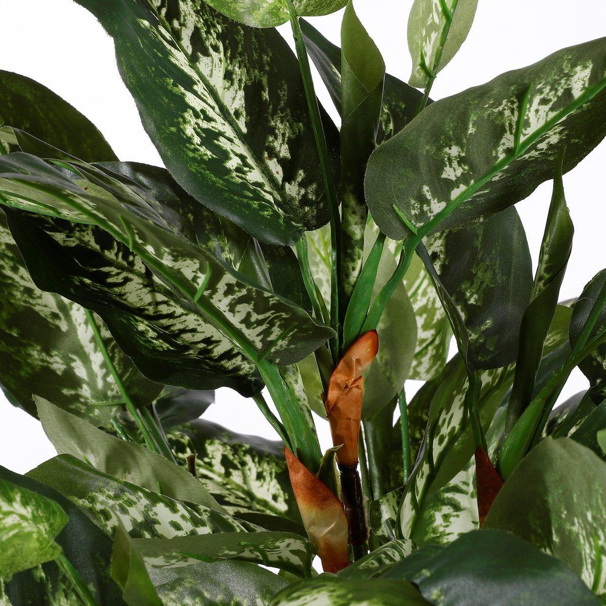 Dieffenbachia Künstliche Pflanze im Blumentopf Stan – H70 x Ø55 cm – Grün - HomeDesign Knaus