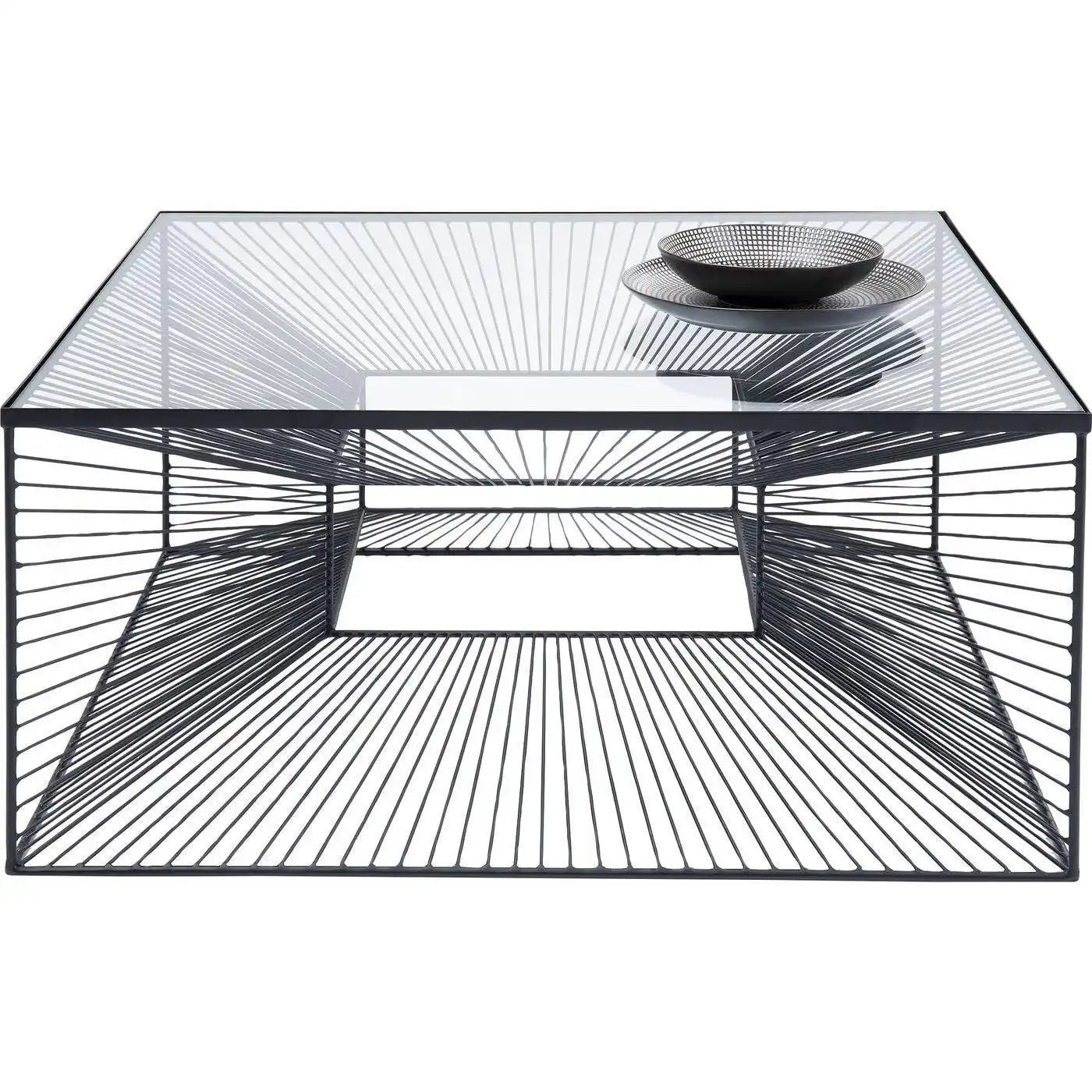 Dimension Couchtisch Handgemacht Stahl pulverbeschichtet Sicherrheitsglas - HomeDesign Knaus