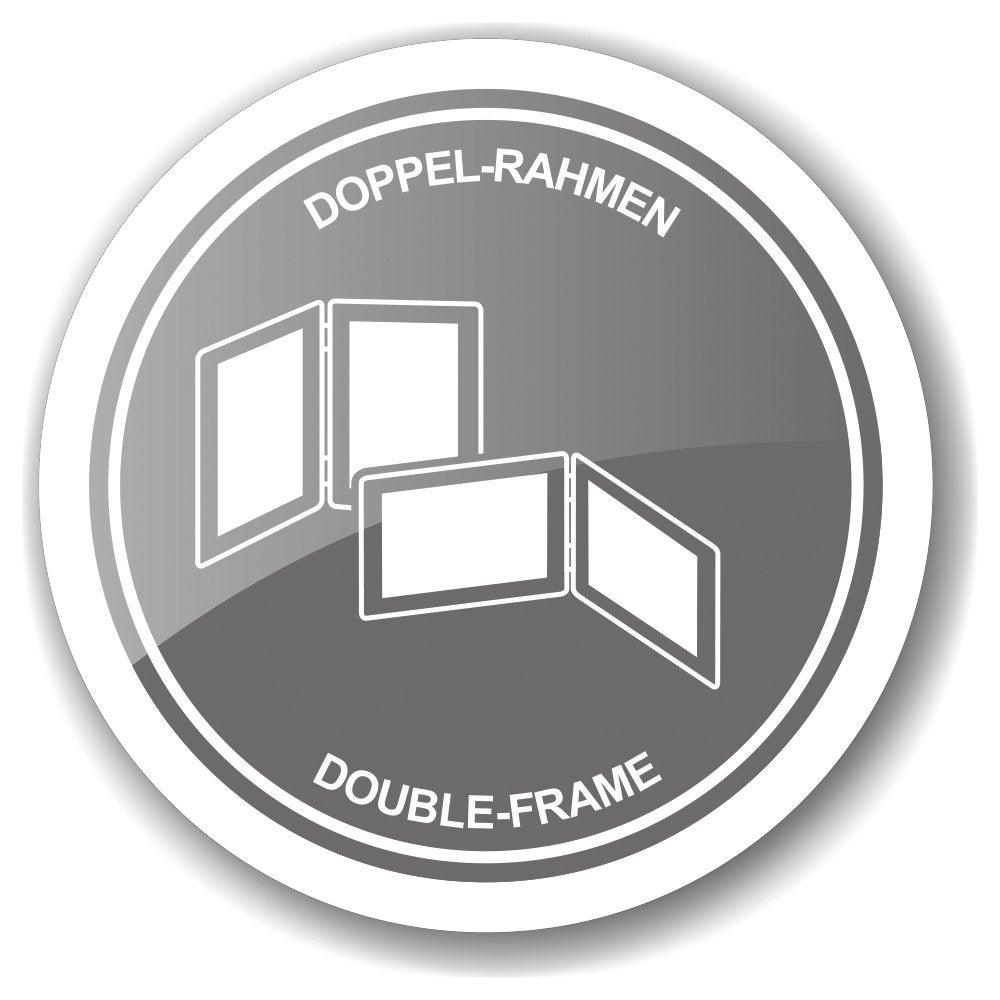 Doppel-Fotorahmen Pavia für 2 Fotos Hochformat edel gehämmert - HomeDesign Knaus