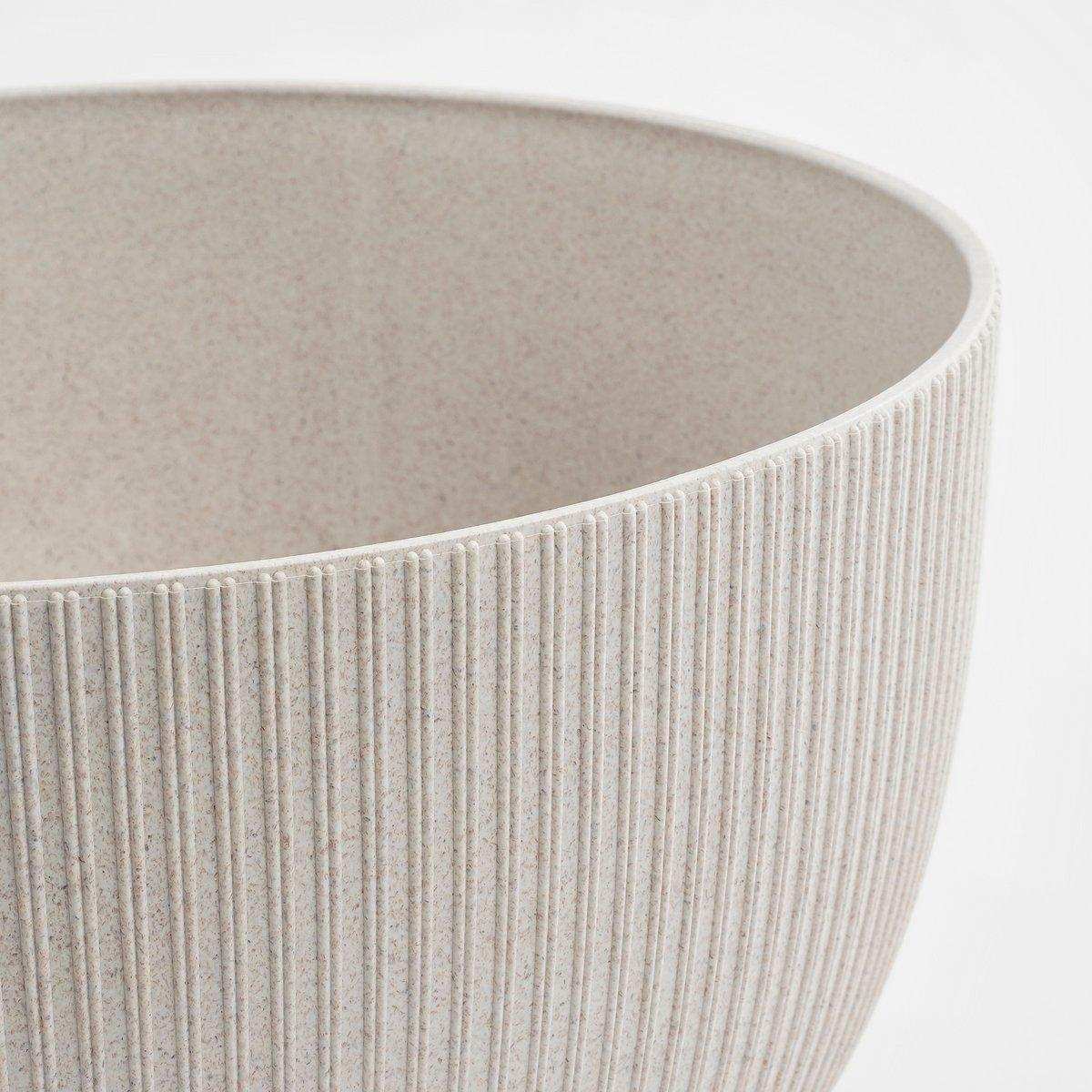 Doppio Blumentopf auf Beinen – H18,5 x Ø33 cm – Polypropylen – FSC Mix – gebrochenes Weiß - HomeDesign Knaus