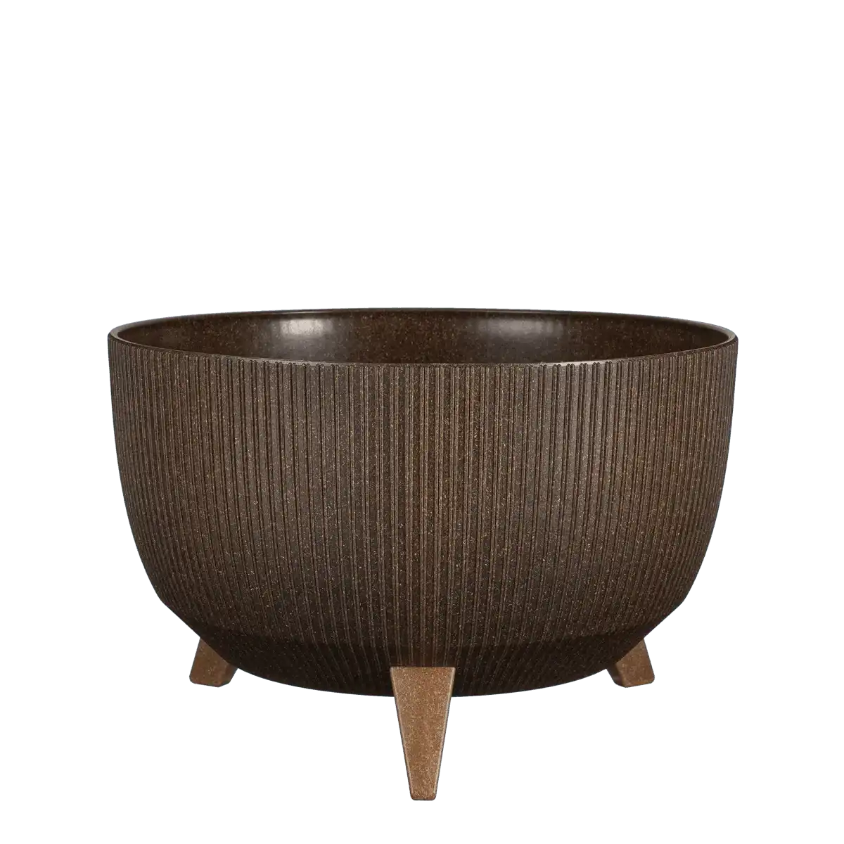 Doppio Blumentopf auf Beinen – H20,5 x Ø40 cm – Polypropylen – FSC Mix – Dunkelbraun - HomeDesign Knaus