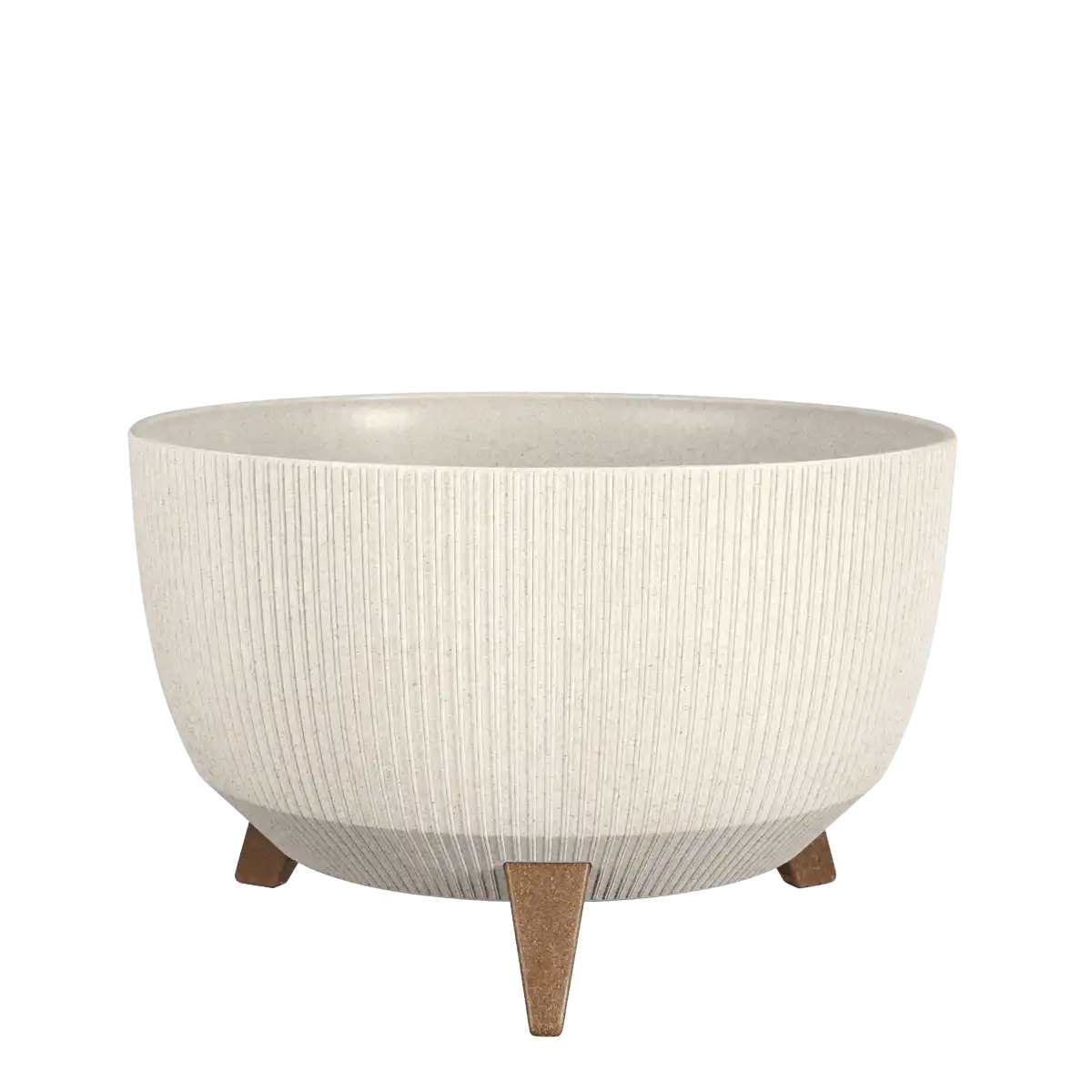 Doppio Blumentopf auf Beinen – H20,5 x Ø40 cm – Polypropylen – FSC Mix – gebrochenes Weiß - HomeDesign Knaus