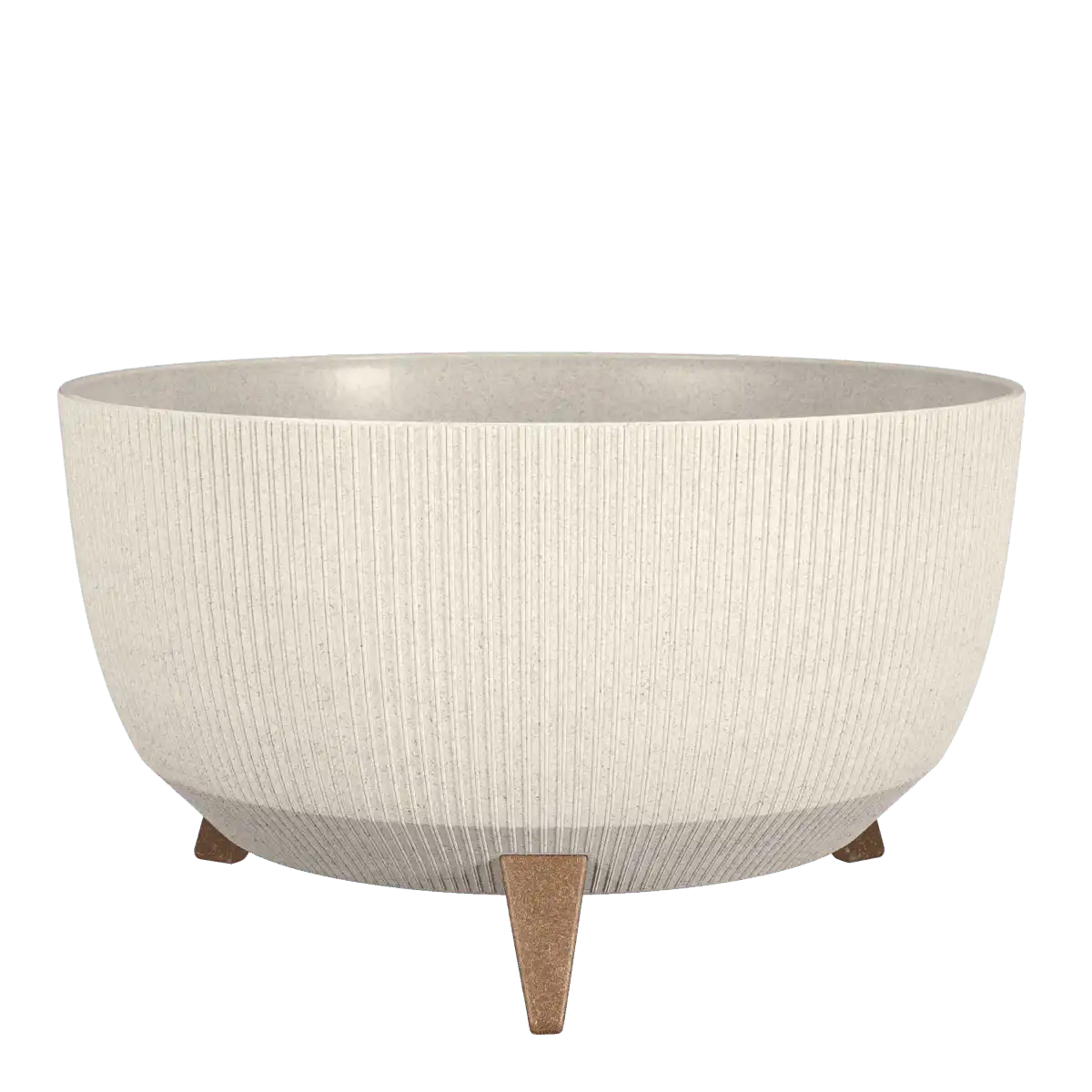 Doppio Blumentopf auf Beinen – H22 x Ø47 cm – Polypropylen – FSC Mix – gebrochenes Weiß - HomeDesign Knaus