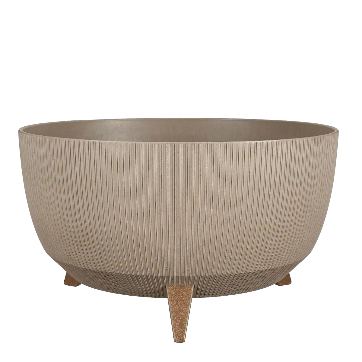 Doppio Blumentopf auf Beinen – H22 x Ø47 cm – Polypropylen – FSC Mix – Taupe - HomeDesign Knaus