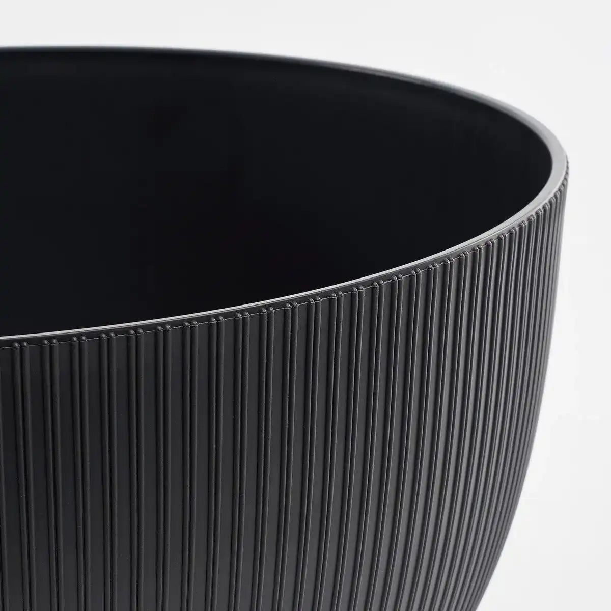 Doppio Blumentopf auf Beinen – H22 x Ø47 cm – recycelter Kunststoff – FSC-Mix – Grau - HomeDesign Knaus