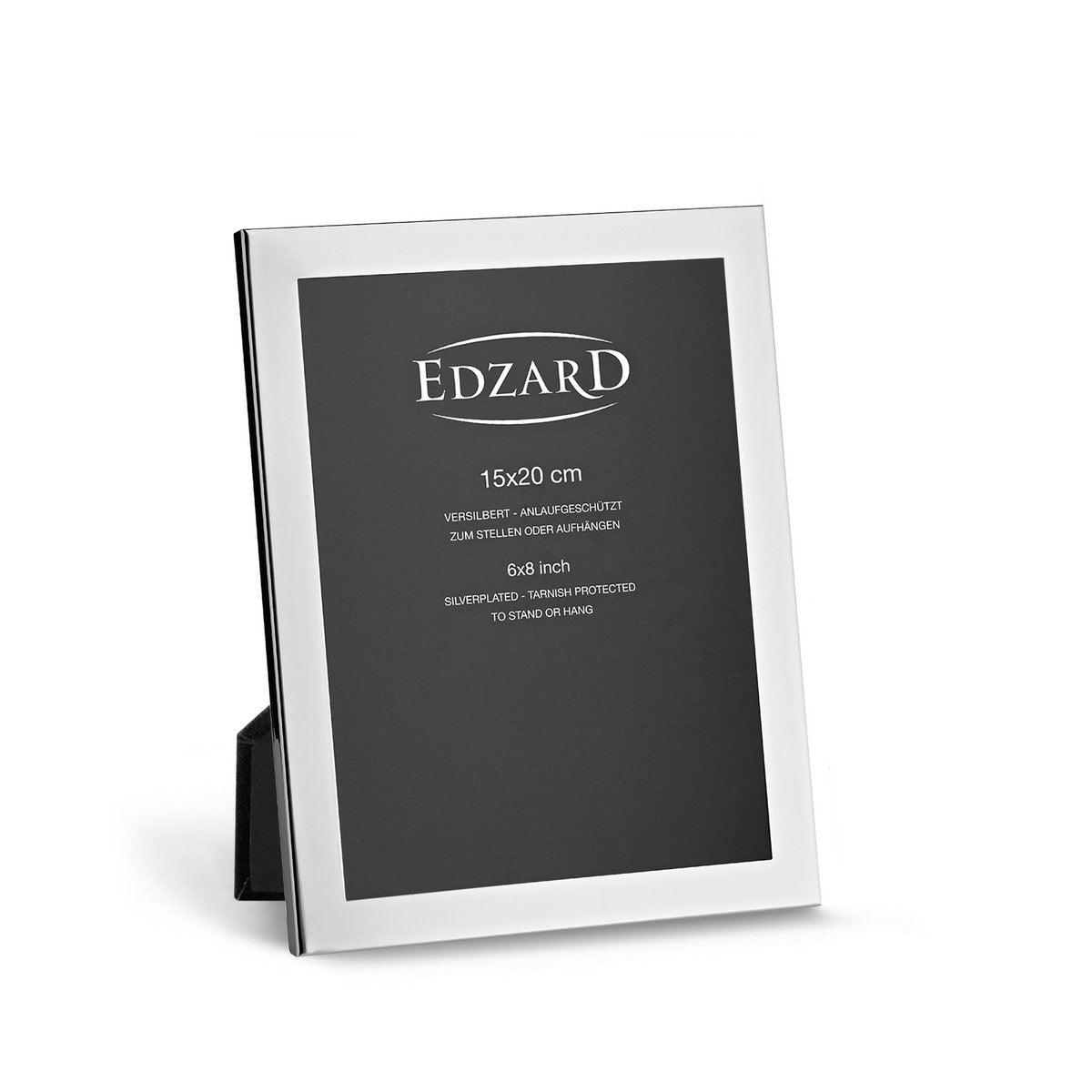 EDZARD Fotorahmen Prato für Foto 15 x 20 cm, edel versilbert, anlaufgeschützt, mit 2 Aufhängern - HomeDesign Knaus