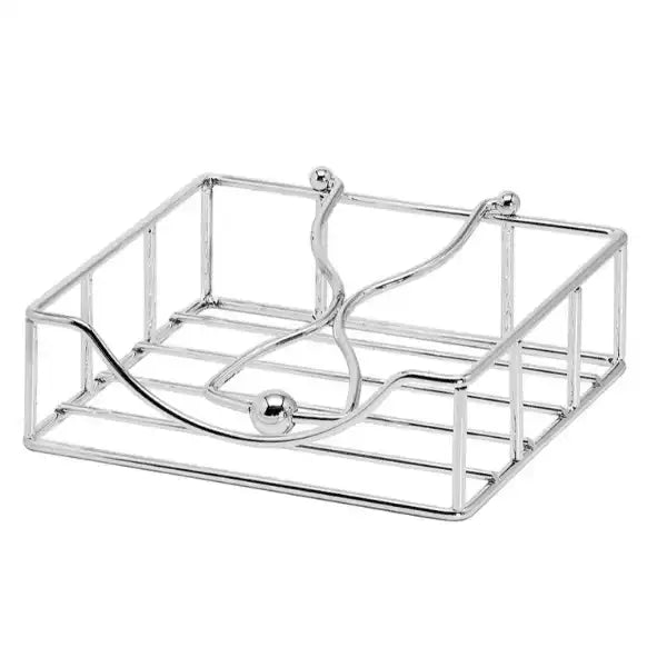 EDZARD Serviettenhalter Atlas, für Papierservietten, edel versilbert, anlaufgeschützt, 19 x 19 cm - HomeDesign Knaus