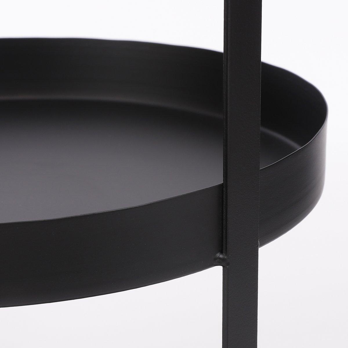 Etagere 2-stöckig – H41 x Ø25 cm – Metall – Schwarz - HomeDesign Knaus