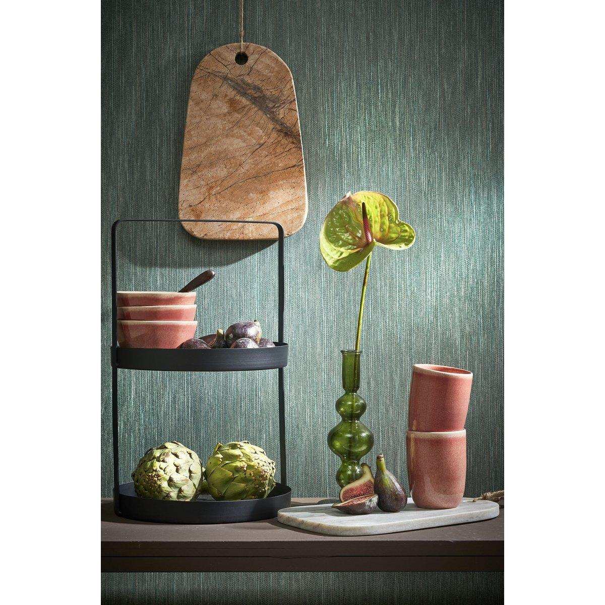 Etagere 2-stöckig – H41 x Ø25 cm – Metall – Schwarz - HomeDesign Knaus