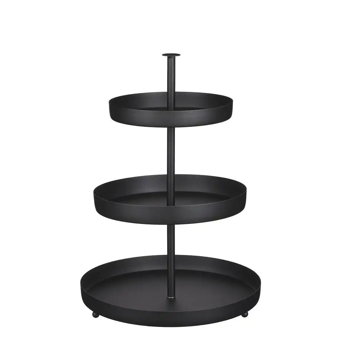 Etagere 3-lagig – H43,5 x Ø30 cm – Schwarz - HomeDesign Knaus
